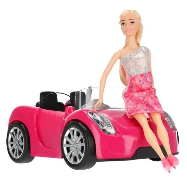 Różowy Samochód Dla Lalki Sariel Różowy Kabriolet