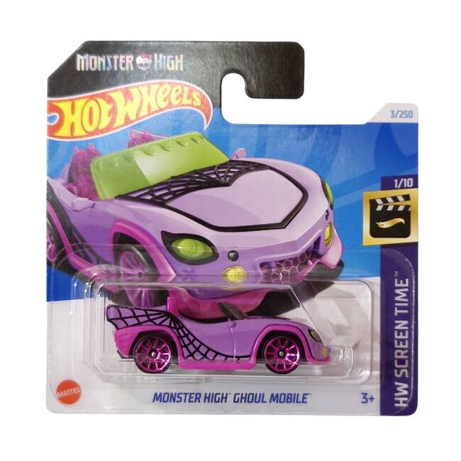 Samochód HotWheels 57850 HRY45-Monster High Ghoul Mobile