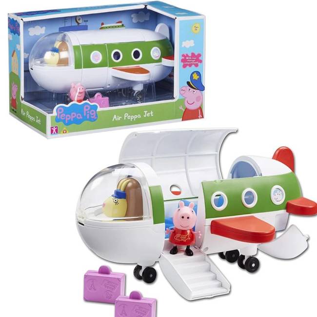 Tm Toys Świnka Peppa Samolot i Figurka z Bagażami 