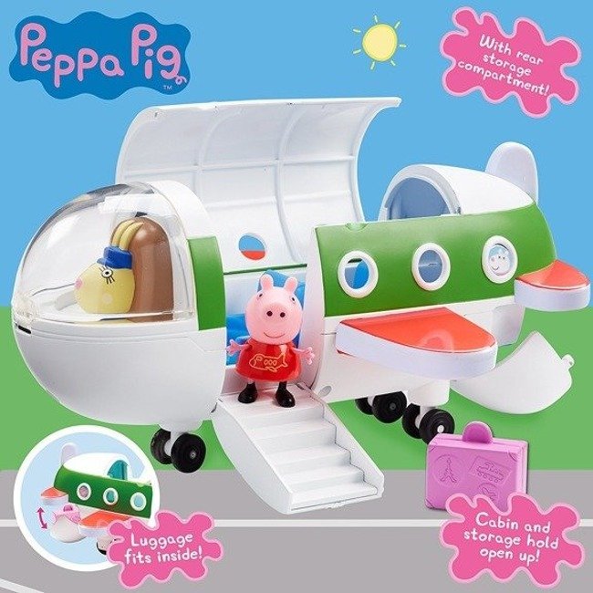Tm Toys Świnka Peppa Samolot i Figurka z Bagażami 