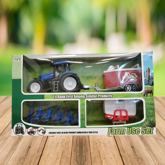 Traktor Z Maszynami Rolniczymi Ciągnik Farma Dla Dzieci