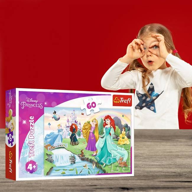Trefl Puzzle Księżniczki Disneya 60 El Poznaj Księżniczki