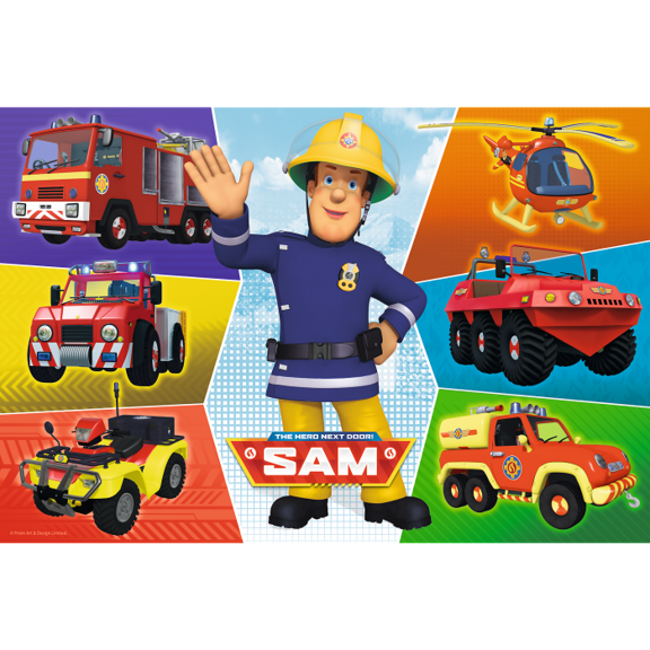 Trefl Puzzle Pojazdy Strażaka Sama 100el