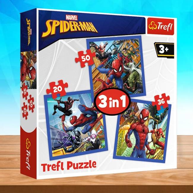 Trefl Puzzle Spider-Man Pajęcza Siła Spidermana 3w1