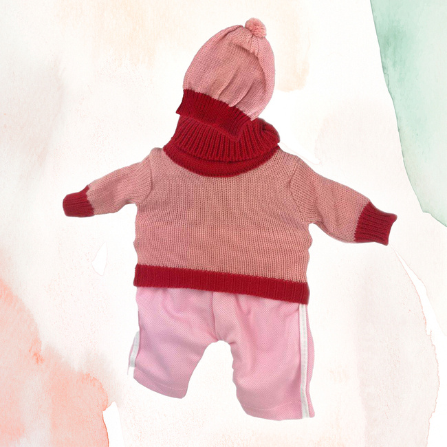 Ubranko Dla Lalki Bobasa Różowy Sweterek Komplet