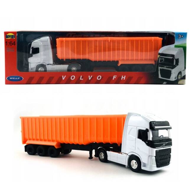 VOLVO FH Wywrotka Pomarańczowa 1:64 Welly 58056