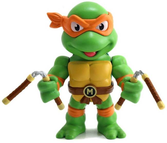 Wojownicze Żółwie Ninja Michelangelo Metalowa Figurka 10 cm