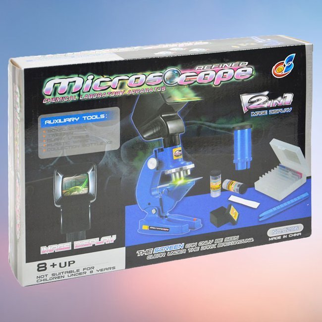 Zabawkowy Naukowy Mikroskop Z Akcesoriami