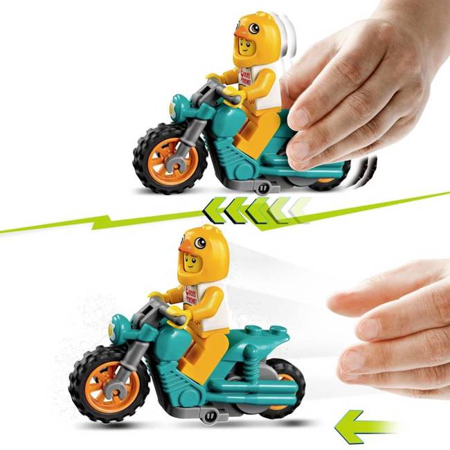 Zestaw City Motocykl Kaskaderski z Kurczakiem Klocki Lego 