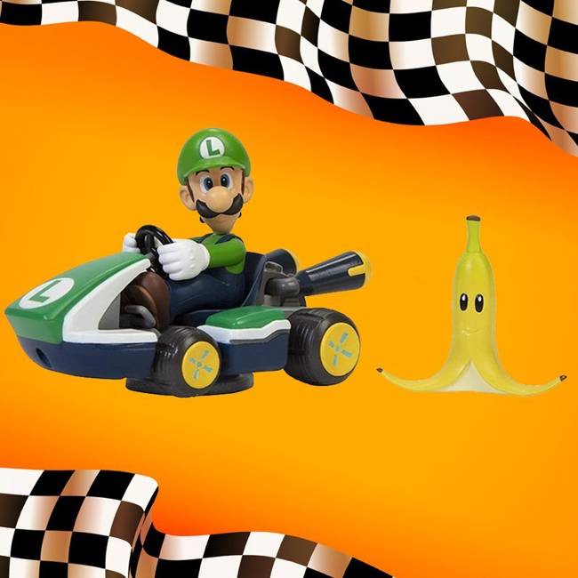 Zestaw Obracający Się Gokart Super Mario Luigikart Spin Out