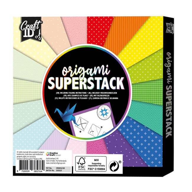 Zestaw Papieru Origami Superpack 180 Arkuszy 70g/m