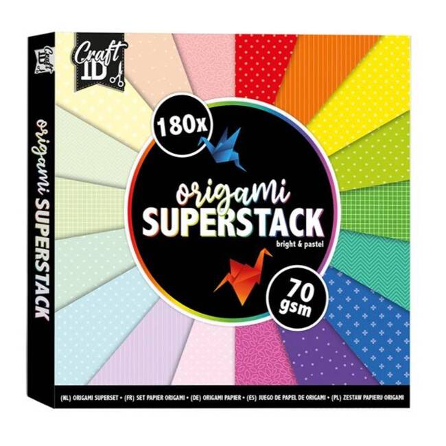 Zestaw Papieru Origami Superpack 180 Arkuszy 70g/m