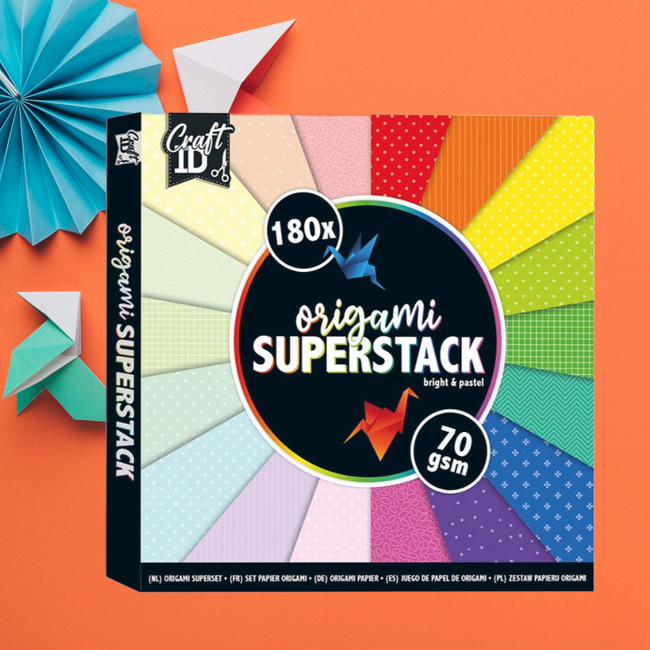 Zestaw Papieru Origami Superpack 180 Arkuszy 70g/m