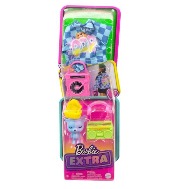 Zestaw Ubranek i Akcesoriów Extra dla Lalki Barbie + Zwierzątko Miś